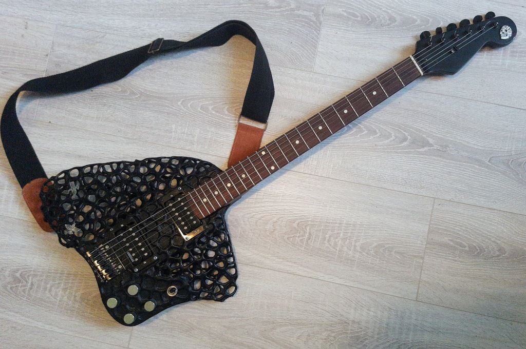 3d printedguitar top view